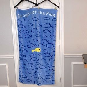 Go Against the Flow Fish Beach Bath Oversized Towel